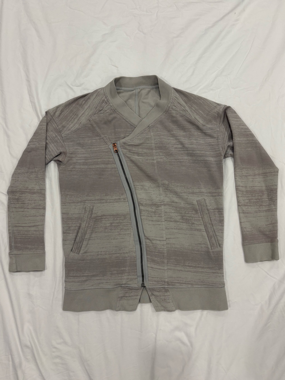 Lululemon Mula Bundle Wrap Jacket Righteous Stripe Silver Spoon Size 6 - Picture 5 of 11